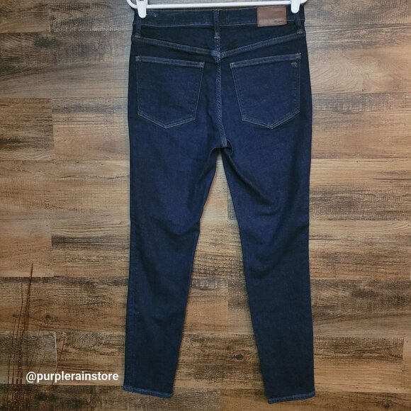 Madewell Jeans 30 Skinny 9" Mid Rise Woodland Wash MA983 Tummy Control Stretch - Picture 2 of 13